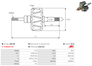 Rotor alternateur AR0129S