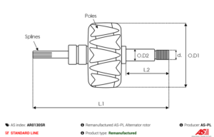 Rotor alternateur AR0130SR