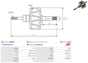 Rotor alternateur AR0135P