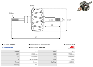 Rotor alternateur AR0137P