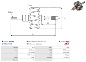 Rotor alternateur AR0138P