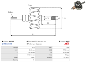 Rotor alternateur AR0139P