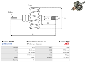 Rotor alternateur AR0140P