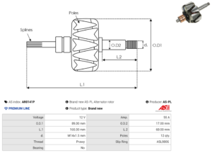 Rotor alternateur AR0141P