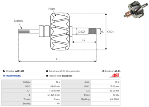 Rotor alternateur AR0142P