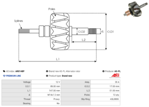 Rotor alternateur AR0148P