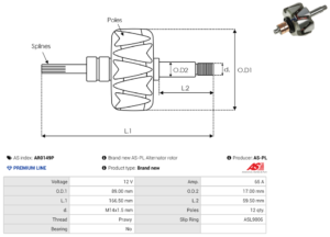 Rotor alternateur AR0149P