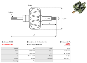 Rotor alternateur AR1001