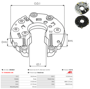 Pont de diode alternateur ARC0021