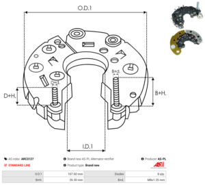 Pont de diode alternateur ARC3127