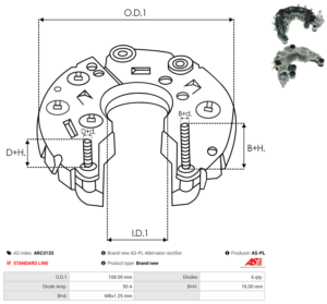 Pont de diode alternateur ARC3133