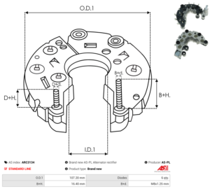 Pont de diode alternateur ARC3134