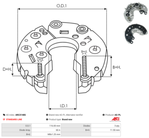 Pont de diode alternateur ARC3148S