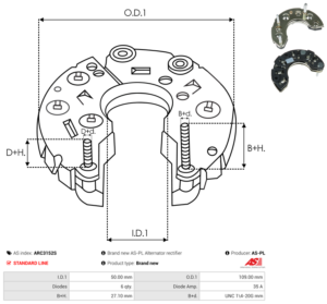 Pont de diode alternateur ARC3152S