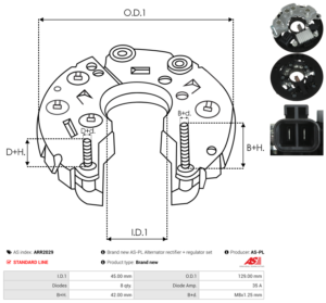 Pont de diode alternateur ARR2029