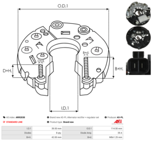 Pont de diode alternateur ARR2030
