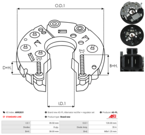 Pont de diode alternateur ARR2031