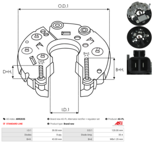 Pont de diode alternateur ARR2035