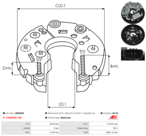 Pont de diode alternateur ARR2042