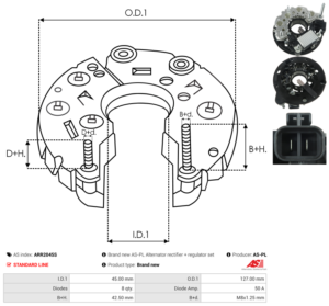 Pont de diode alternateur ARR2045S