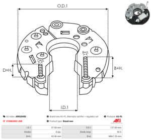 Pont de diode alternateur ARR2049S