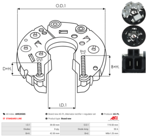 Pont de diode alternateur ARR2050S