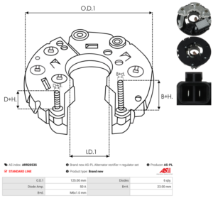 Pont de diode alternateur ARR2053S
