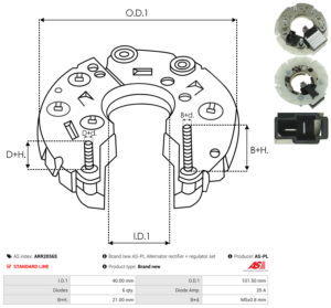 Pont de diode alternateur ARR2056S