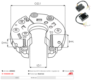 Pont de diode alternateur ARR9003