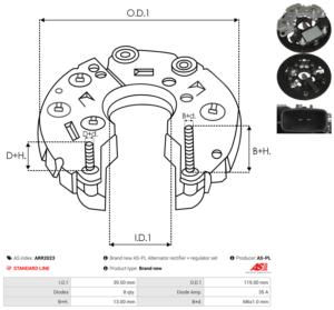 Pont de diode alternateur ARR2023