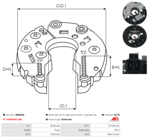 Pont de diode alternateur ARR2025
