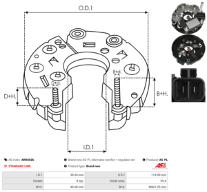 Pont de diode alternateur ARR2026