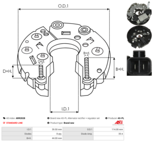 Pont de diode alternateur ARR2028