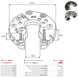 Pont de diode alternateur ARC0162