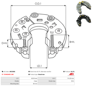 Pont de diode alternateur ARC3006