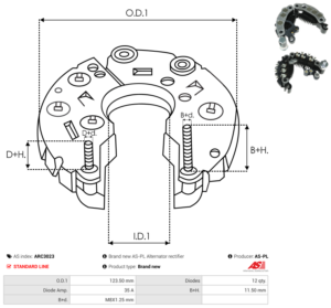 Pont de diode alternateur ARC3023