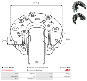 Pont de diode alternateur ARC3024