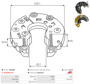 Pont de diode alternateur ARC3035