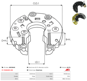 Pont de diode alternateur ARC3044S