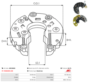 Pont de diode alternateur ARC3046S