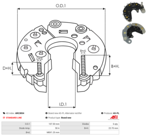Pont de diode alternateur ARC3054