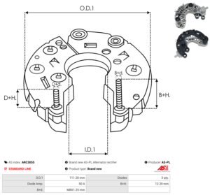 Pont de diode alternateur ARC3055