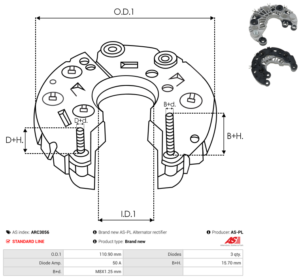 Pont de diode alternateur ARC3056