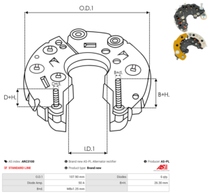 Pont de diode alternateur ARC3100