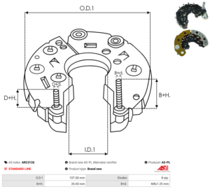 Pont de diode alternateur ARC3126