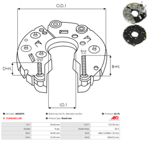 Pont de diode alternateur ARC0075
