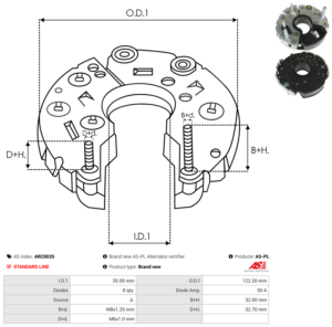 Pont de diode alternateur ARC0035