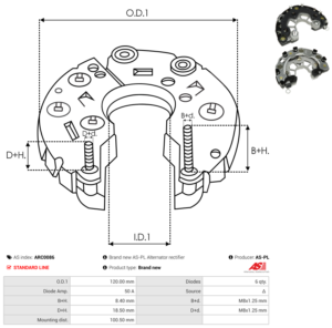 Pont de diode alternateur ARC0086