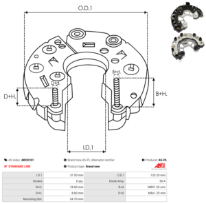 Pont de diode alternateur ARC0101