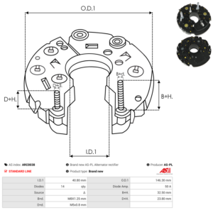 Pont de diode alternateur ARC0038